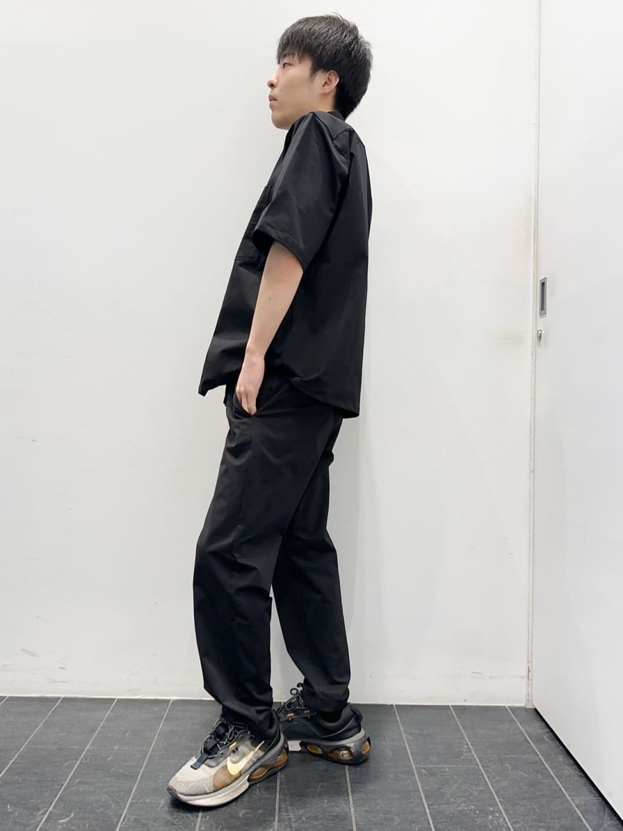ちびちゃんさんの「THE SHOP TK｜◆パーフェクテックツイル5分袖シャツ【セットアップ可/吸水速乾/UVカット/アンチピリング】」を使ったコーディネート