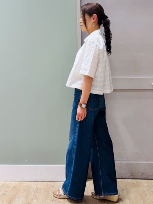 Komi☆さんの「grove｜【Lee&times;grove別注】WIDE DENIM PANTS」を使ったコーディネート