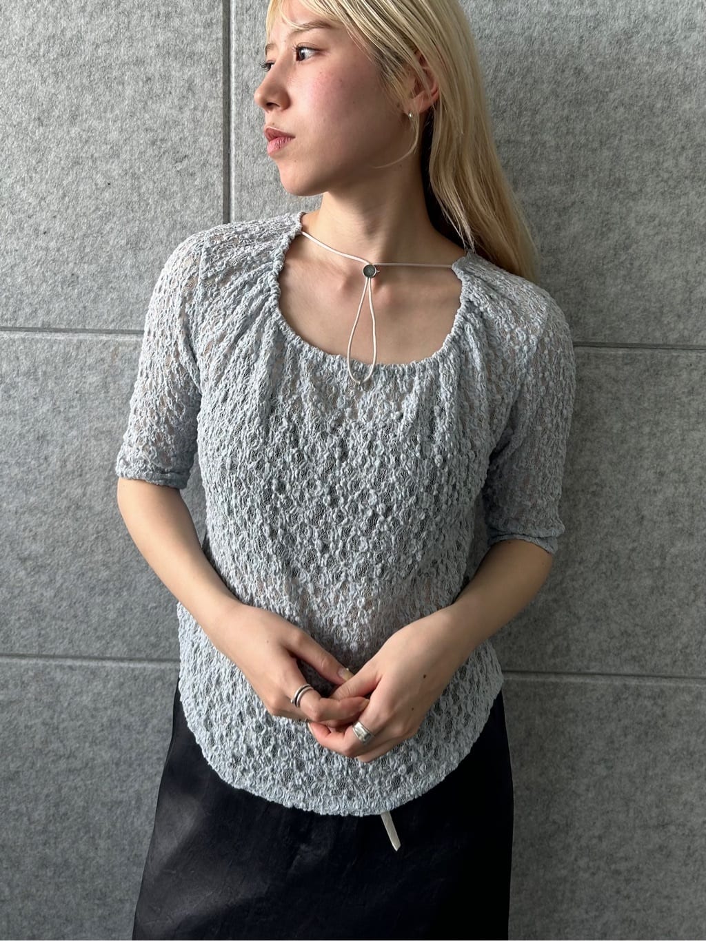 honoka Aさんの「CODE A｜lace layered pullover」を使ったコーディネート