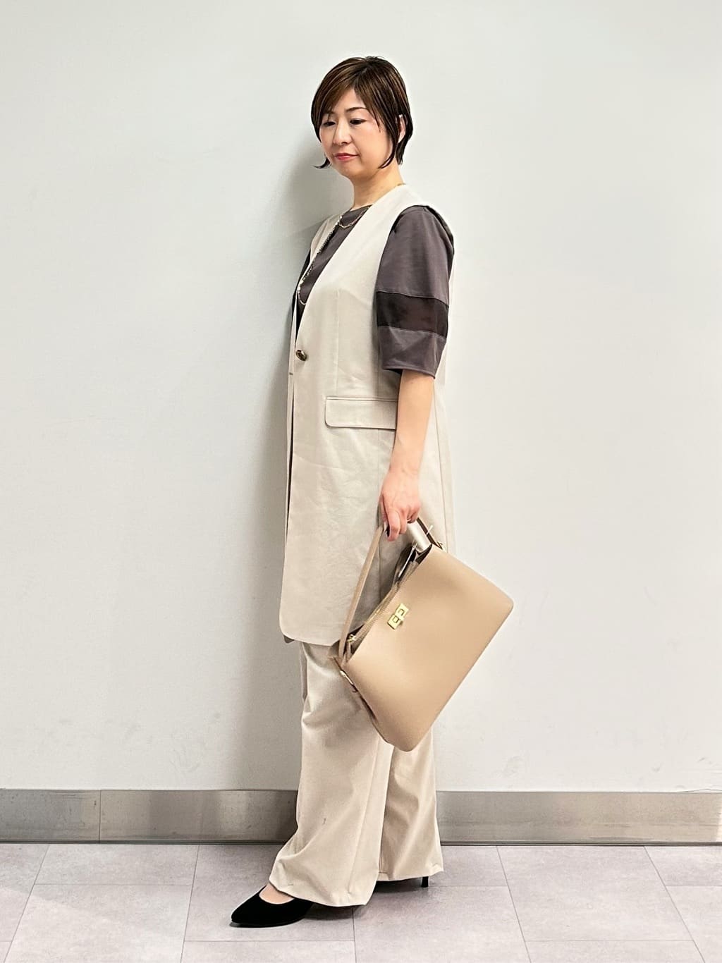 みなこさんの「UNTITLED｜ライトダブルリングネックレス」を使ったコーディネート