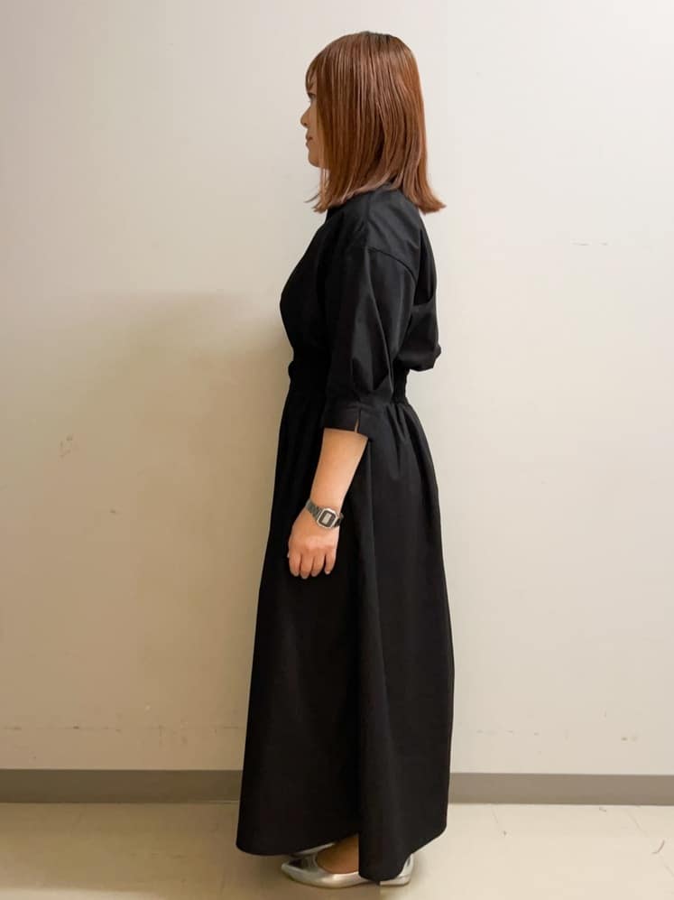 なかさんの「OPAQUE.CLIP｜◆《5色展開》フィット＆フレアシャツワンピース【洗濯機洗い可】」を使ったコーディネート