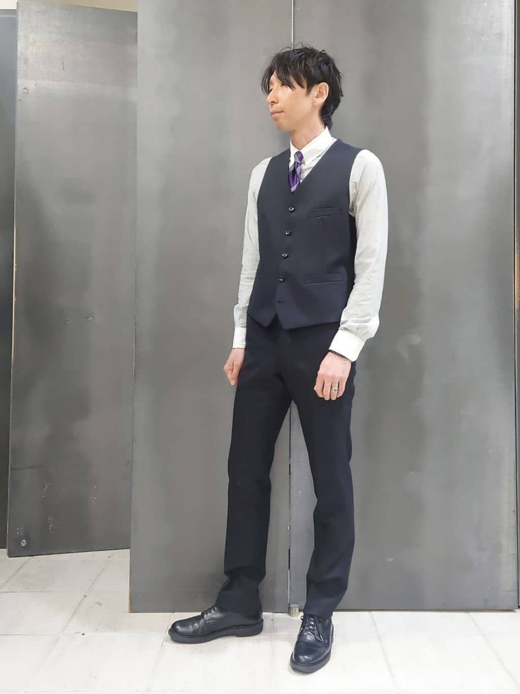kawamuさんの「TAKEO KIKUCHI｜【Made in JAPAN】矢絣（やがすり）ベスト／ スリーピース対応」を使ったコーディネート