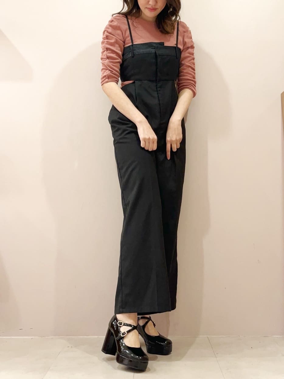 Oさんの「ESPERANZA｜クロスダブルバックル厚底パンプス 結婚式二次会 パーティー 25SS」を使ったコーディネート
