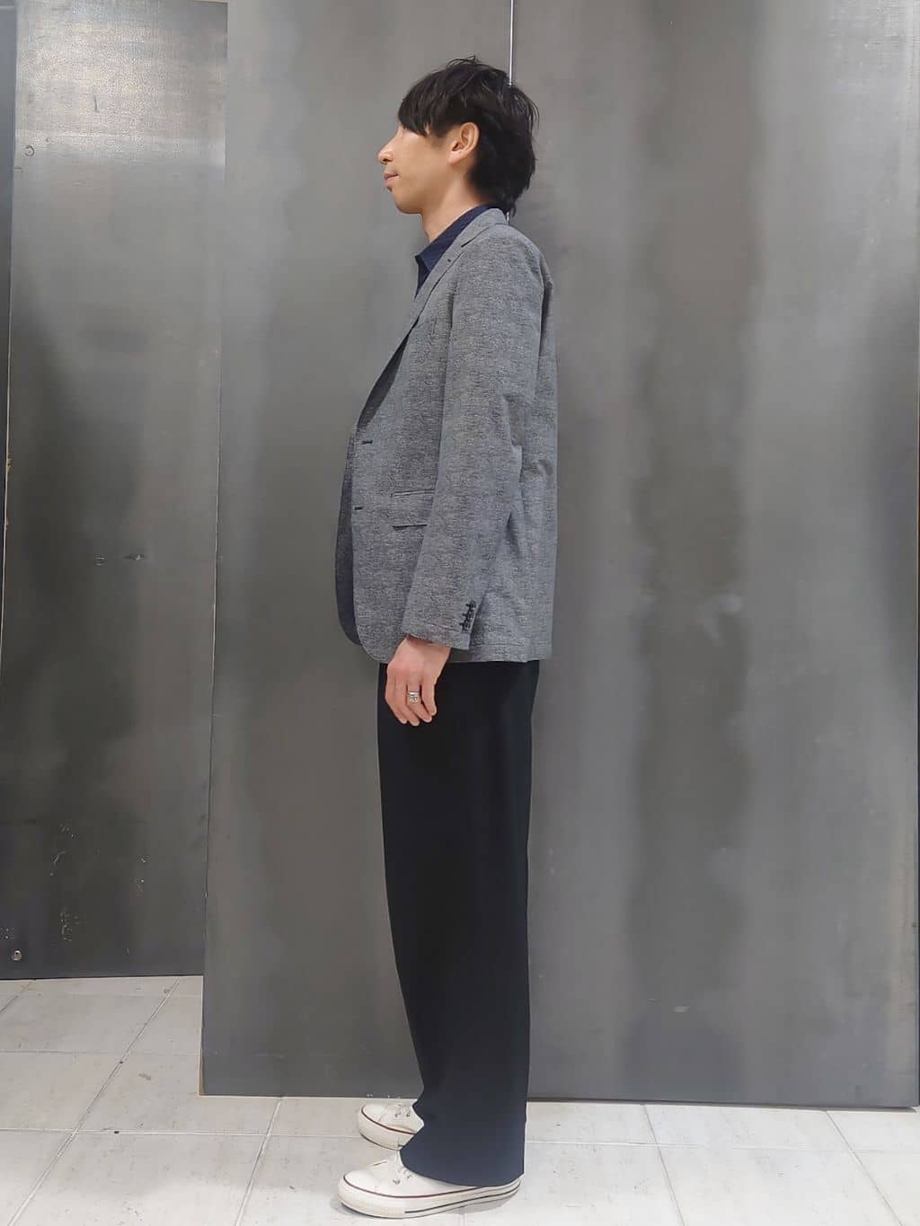 kawamuさんの「TAKEO KIKUCHI｜【抗菌防臭】COOL DOTS（R）ドビープリント ジャケット」を使ったコーディネート
