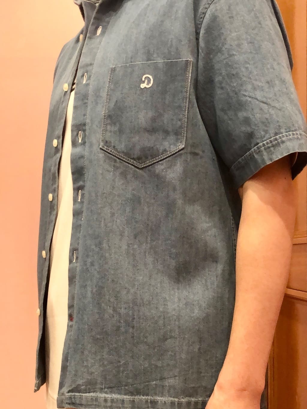 OKJさんの「DRESSTERIOR｜◆【セットアップ可】ライトデニム ハーフスリーブシャツ」を使ったコーディネート