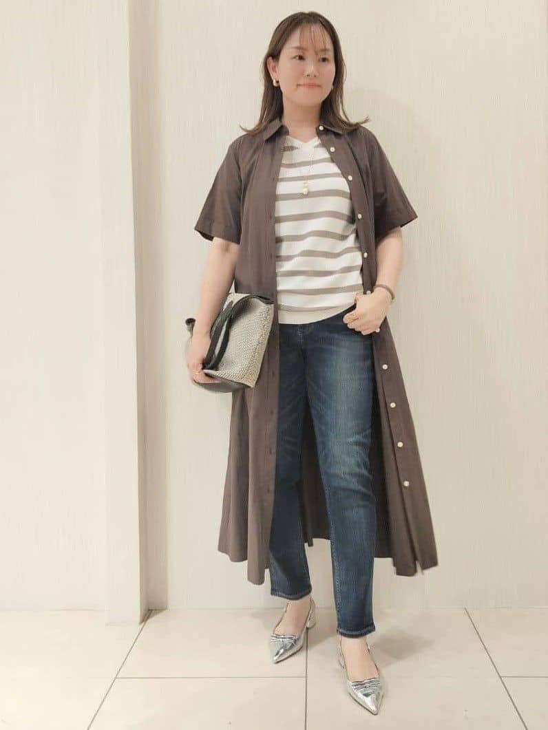 naokoさんの「UNTITLED｜【Healthy DENIM&times;UNTITLED】別注 R Mrytle（リマートル）テーパードデニム」を使ったコーディネート