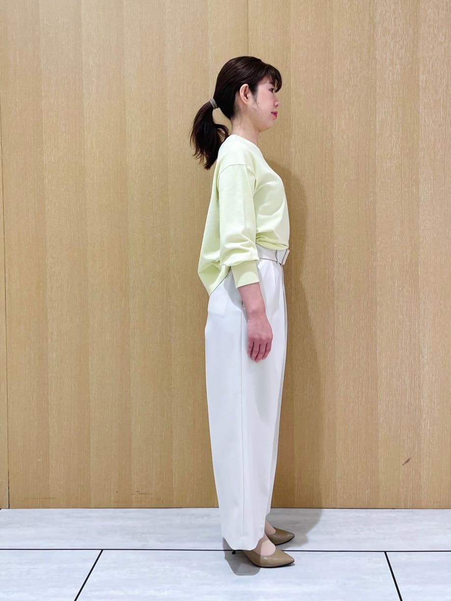 CHISATOさんの「UNTITLED｜◆【洗える/オンオフ使える】袖リブスリットストレッチニット」を使ったコーディネート