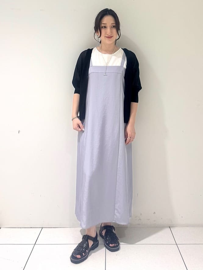 そんさんの「INDIVI｜【洗える／レイヤードにも活躍】ペプラムインナートップス」を使ったコーディネート