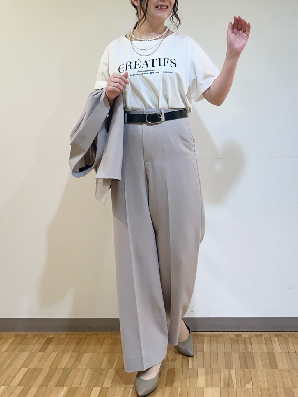 フナキさんの「UNTITLED｜◆【接触冷感/UV/セットアップ可能】ライトウェイト ワイドパンツ」を使ったコーディネート
