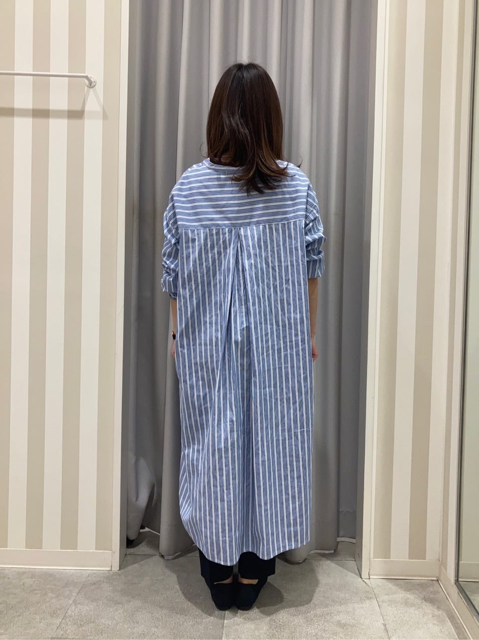 𝐂𝐡𝐢𝐢 &hearts;(ちー)さんの「SHOO･LA･RUE｜◆【洗える/S-LL】ストライプAラインワンピース」を使ったコーディネート