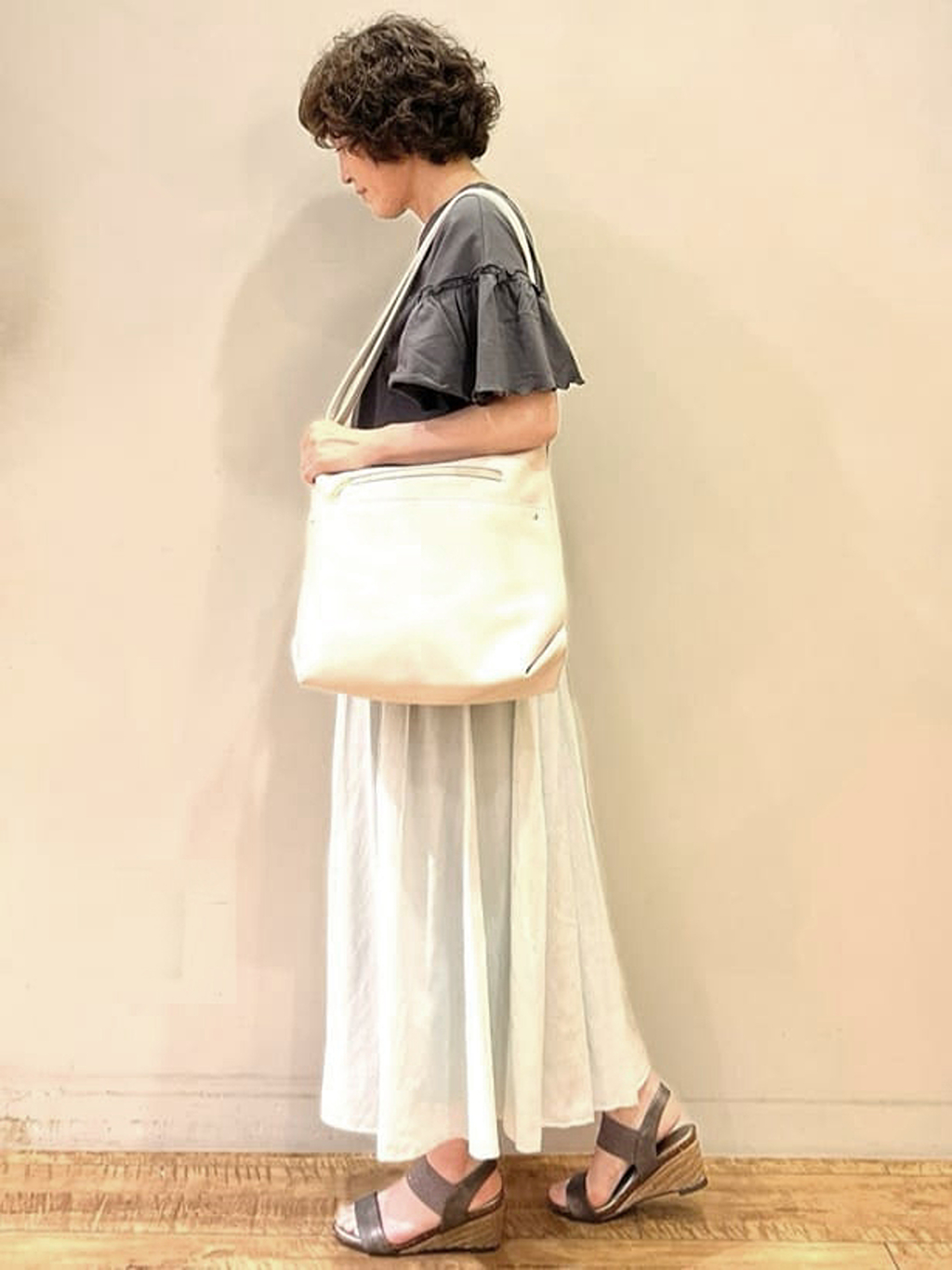 ☆ほしさんの「SHOO･LA･RUE｜◆【高レビュー/累計販売35万足突破】片手ではけるサンダル シューダル 25SS」を使ったコーディネート