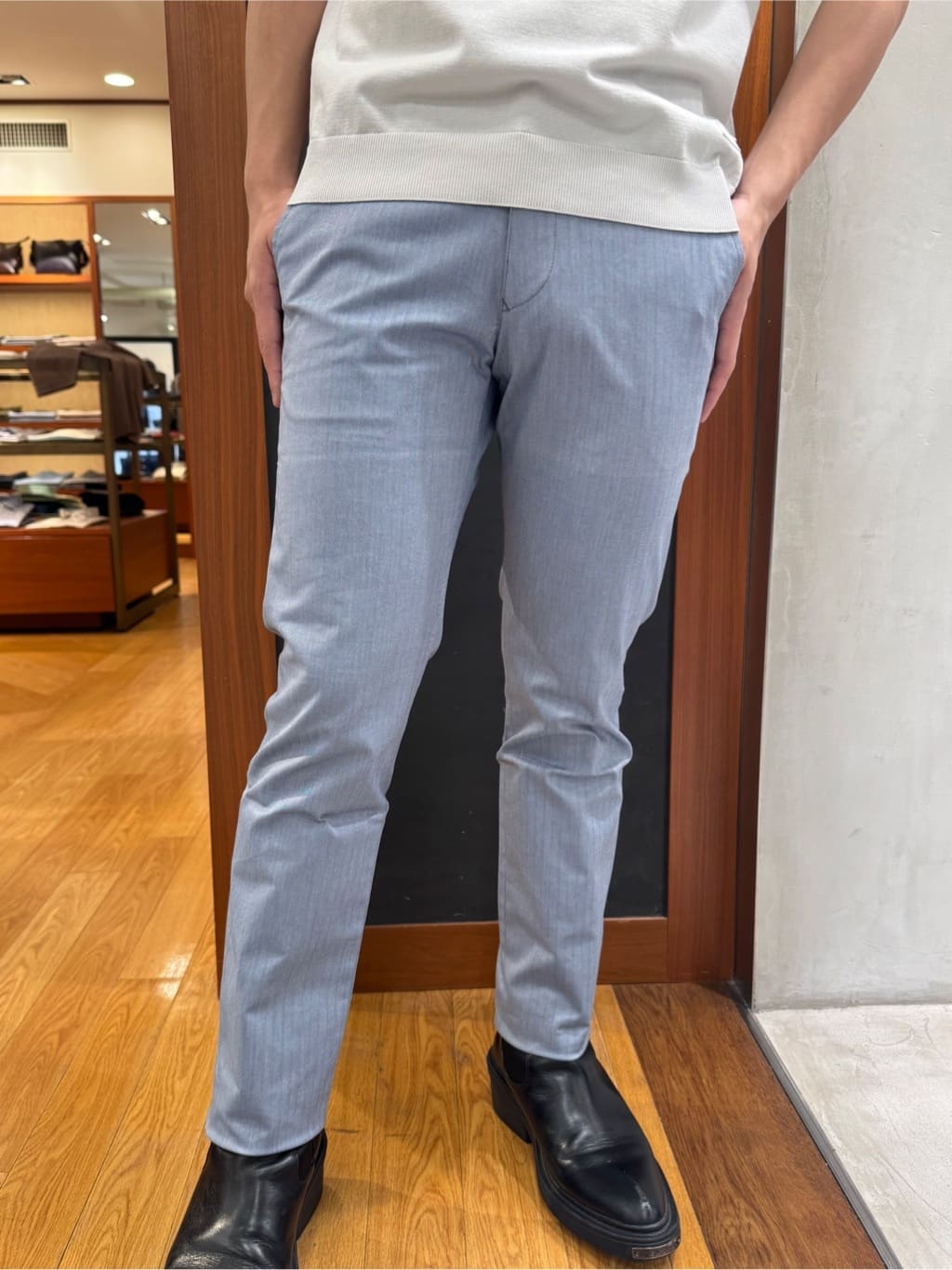 たくやさんの「TAKEO KIKUCHI｜【全7サイズ&times;8色展開！】トップマルチヘリンボン パンツ」を使ったコーディネート