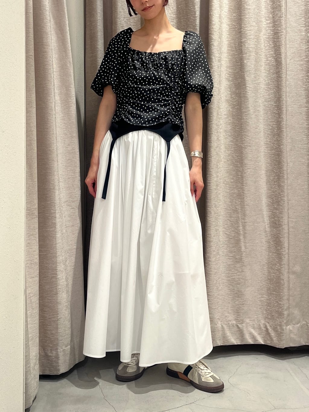 Rielさんの「CODE A｜side slit volume skirt」を使ったコーディネート