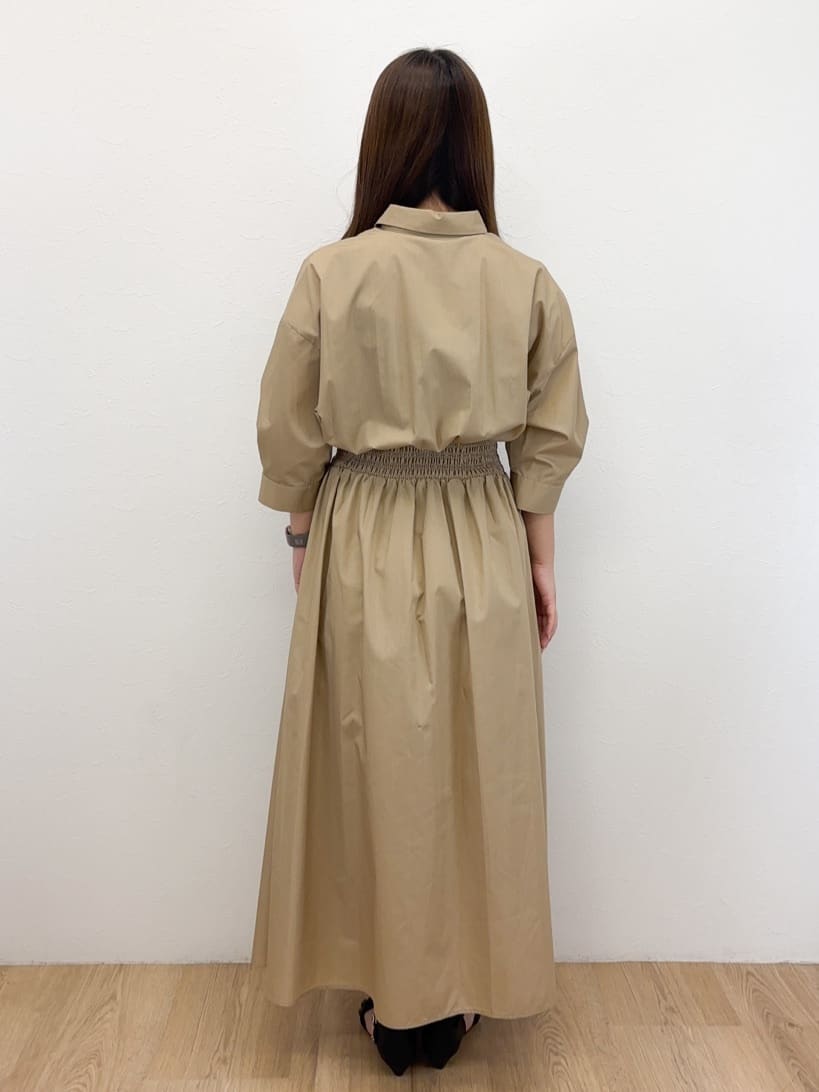 Haruさんの「OPAQUE.CLIP｜◆《5色展開》フィット＆フレアシャツワンピース【洗濯機洗い可】」を使ったコーディネート