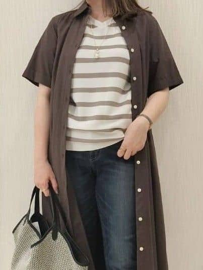 naokoさんの「UNTITLED｜【Healthy DENIM&times;UNTITLED】別注 R Mrytle（リマートル）テーパードデニム」を使ったコーディネート