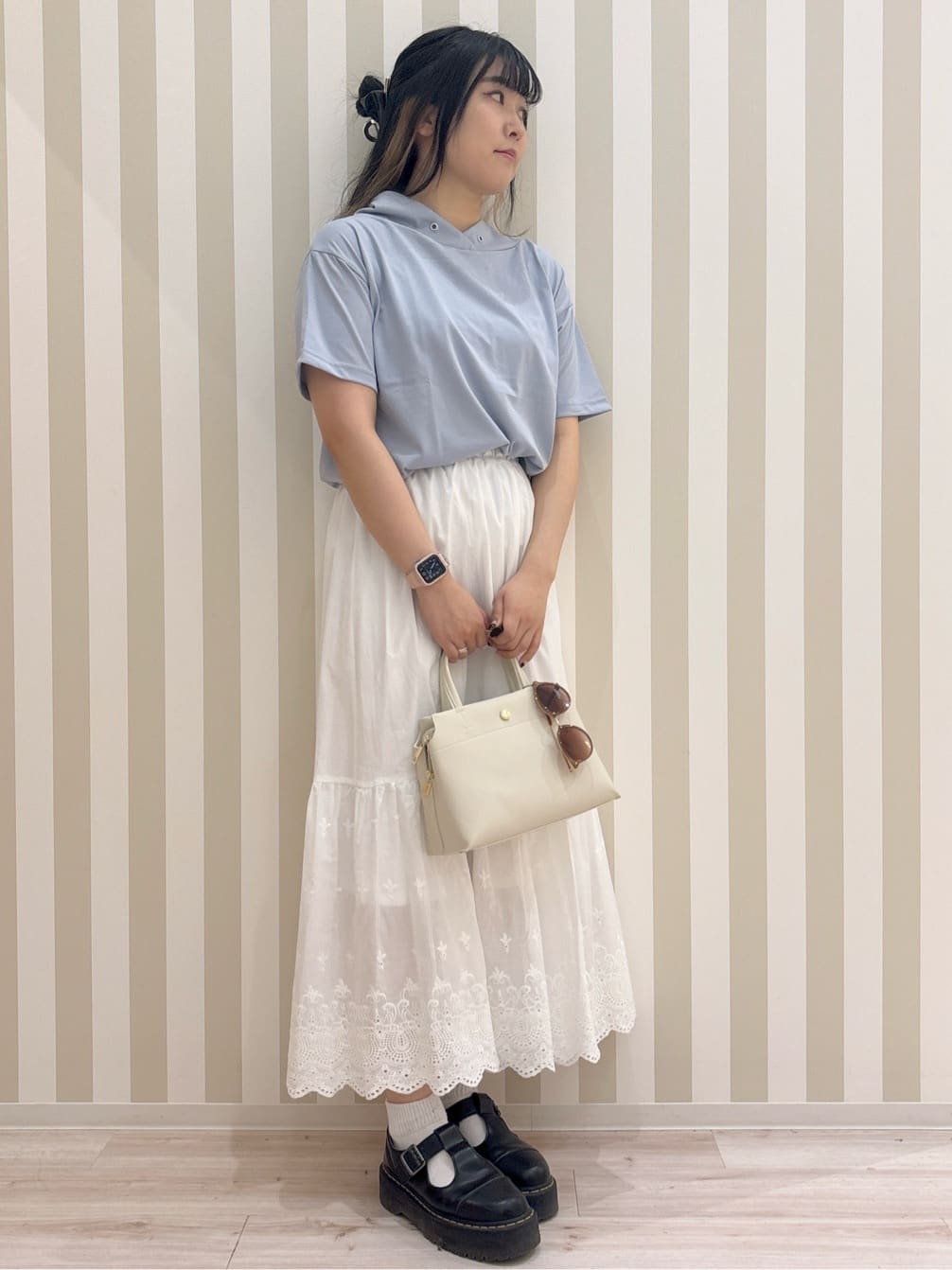 まろんさんの「SHOO･LA･RUE｜◆【セレモニー/2WAY】三層ミニトートバッグ」を使ったコーディネート