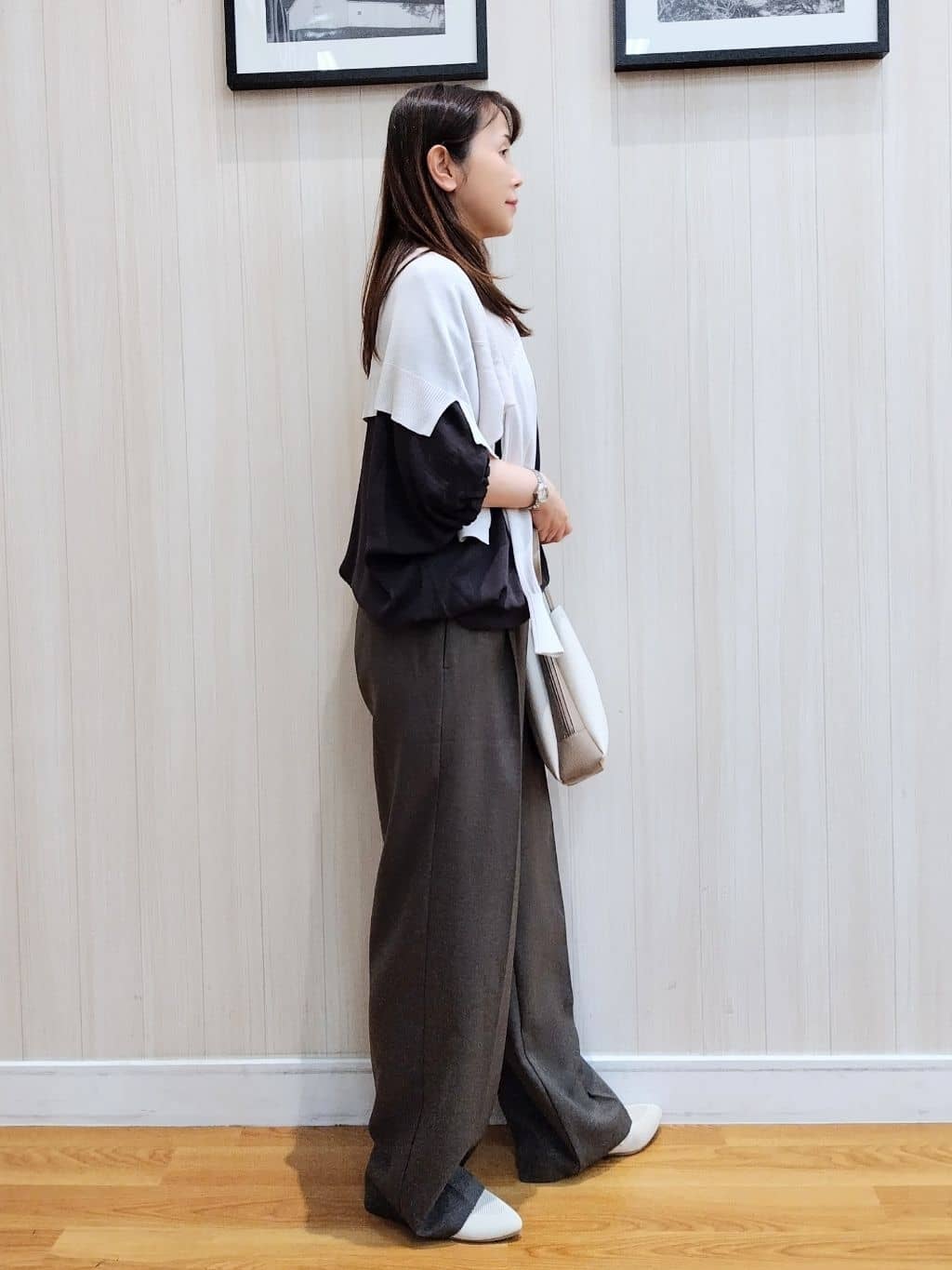 yseさんの「SHOO･LA･RUE｜◆【洗える】ニットポインテッドローファー」を使ったコーディネート