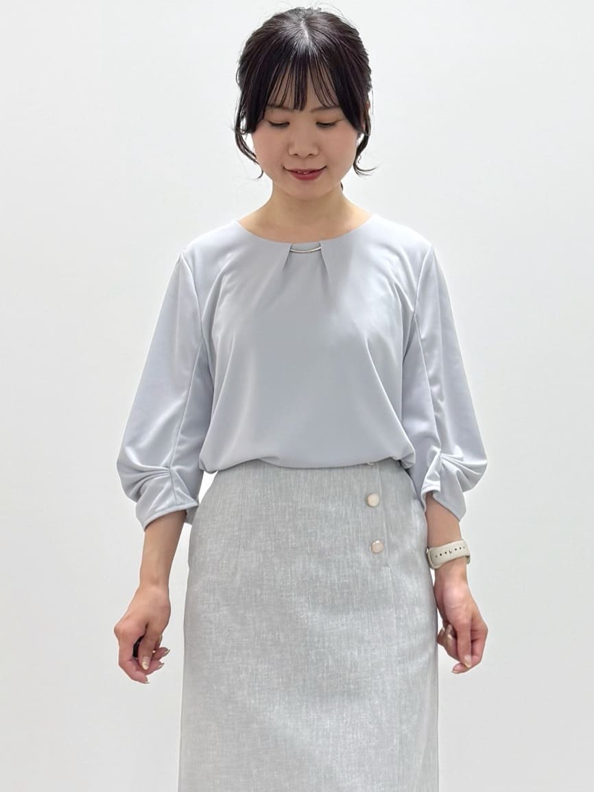kozuさんの「index｜麻調シアーダブルブレストテーラードジャケット【洗濯機洗い可】」を使ったコーディネート