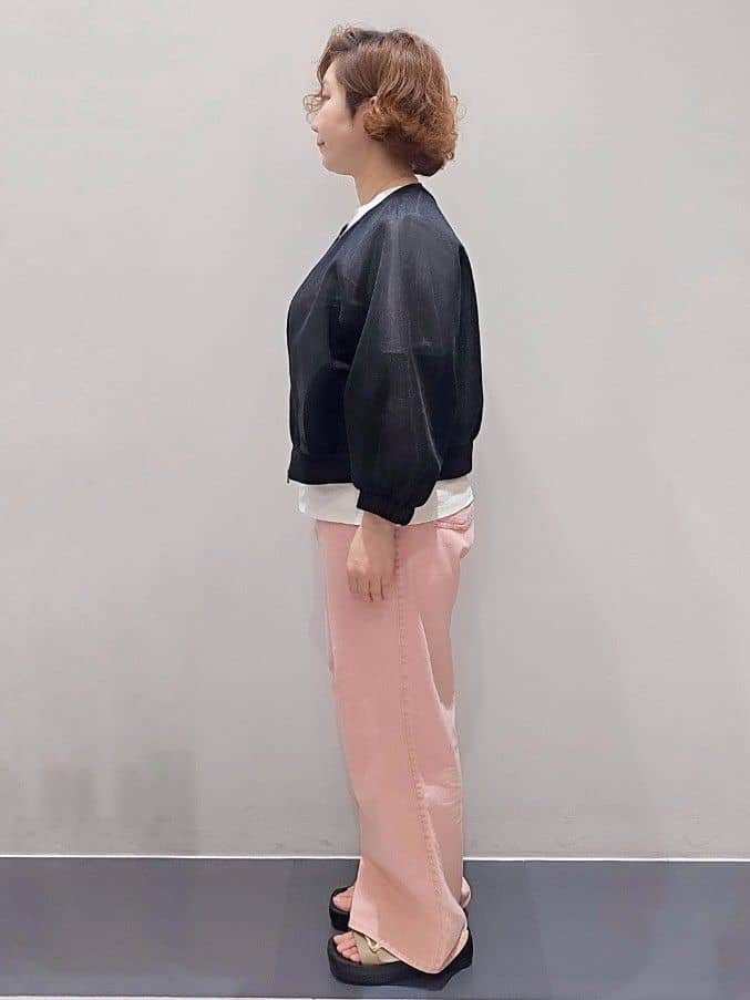 ゆきをさんの「OPAQUE.CLIP｜◆スポンディッシュシアーノーカラーブルゾン【洗濯機洗い可】」を使ったコーディネート