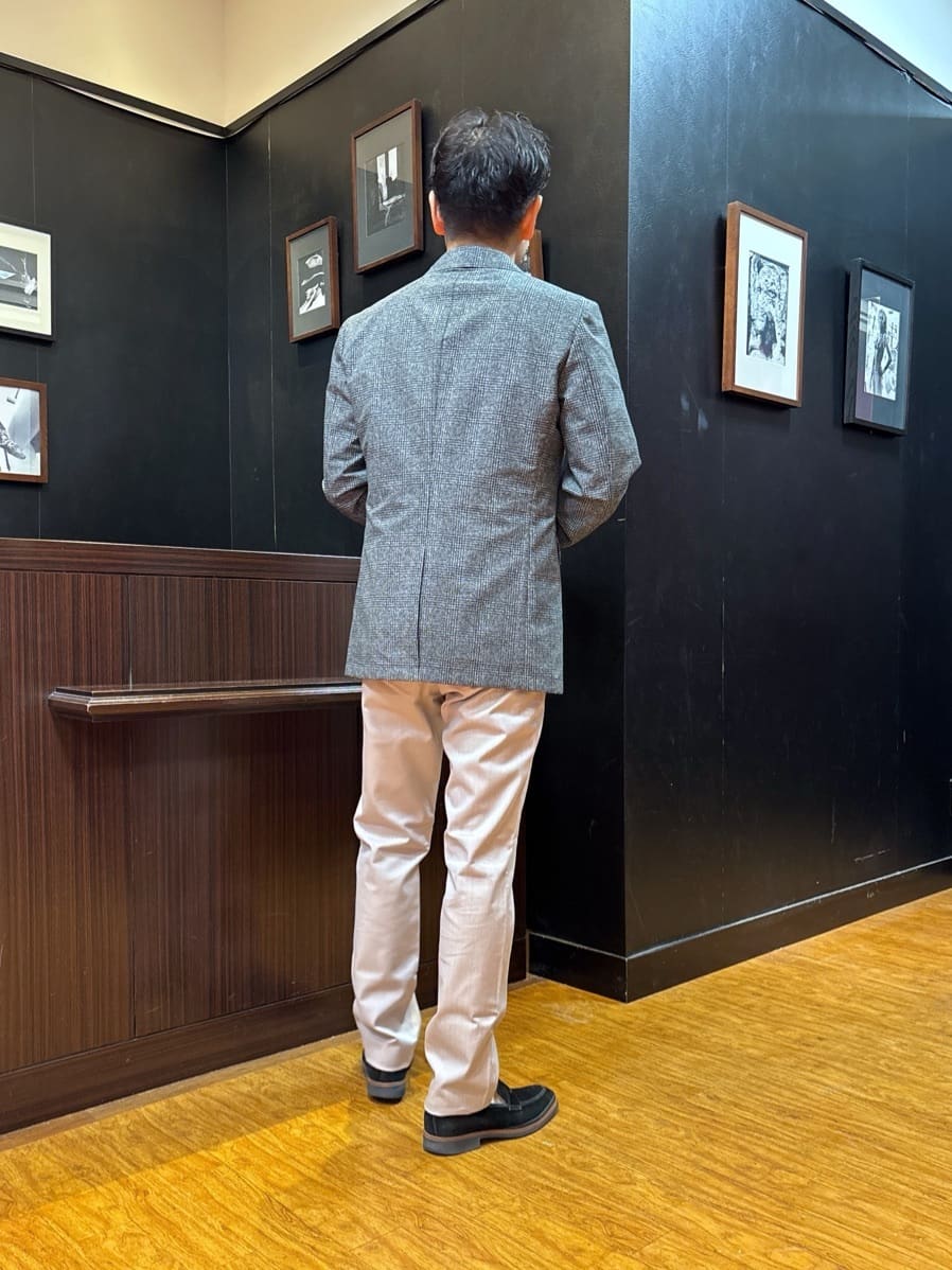 KEIさんの「TAKEO KIKUCHI｜【抗菌防臭】COOL DOTS（R）ドビープリント ジャケット」を使ったコーディネート