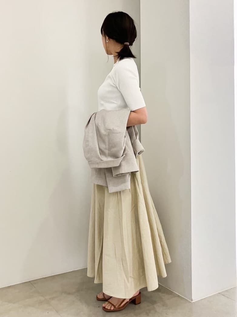 kanakoさんの「grove｜◆【洗える】リネンライクダブルジャケット」を使ったコーディネート