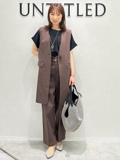 Miwaさんの「UNTITLED｜ライトダブルリングネックレス」を使ったコーディネート