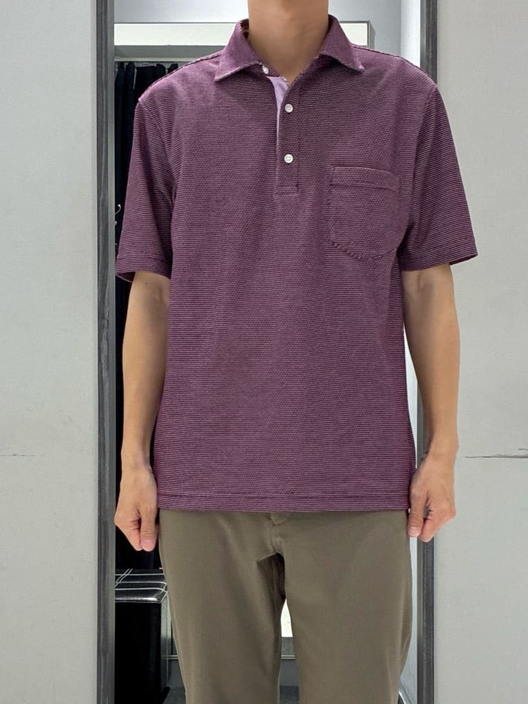 わいずみさんの「TAKEO KIKUCHI｜【抗菌防臭／9色5サイズ展開】ハニカムメランジ ポロシャツ」を使ったコーディネート