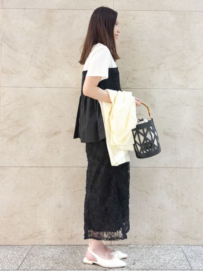 marinaさんの「index｜麻調シアーダブルブレストテーラードジャケット【洗濯機洗い可】」を使ったコーディネート