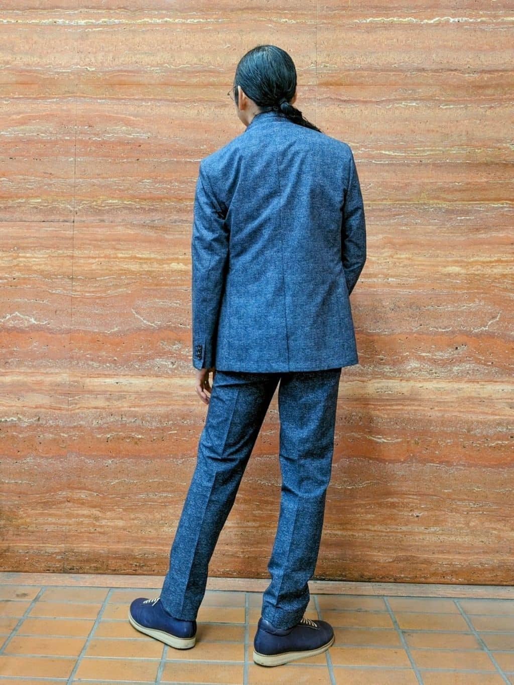 かしげるさんの「TAKEO KIKUCHI｜【抗菌防臭】COOL DOTS（R）ドビープリント ジャケット」を使ったコーディネート