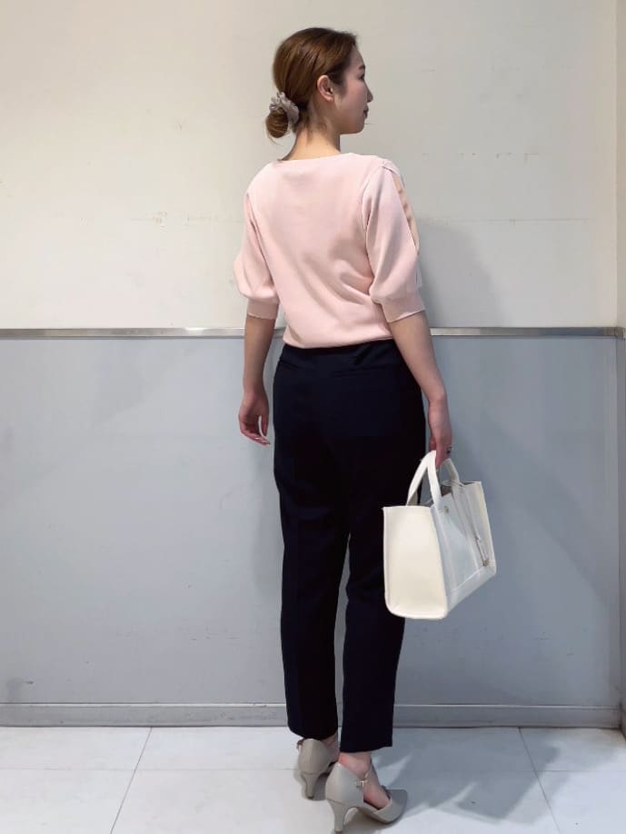 ミーさんの「index｜《6色展開／XS-LLサイズ》ドライタッチ デザインスリーブニット【洗濯機洗い可／接触冷感／抗ピル】」を使ったコーディネート