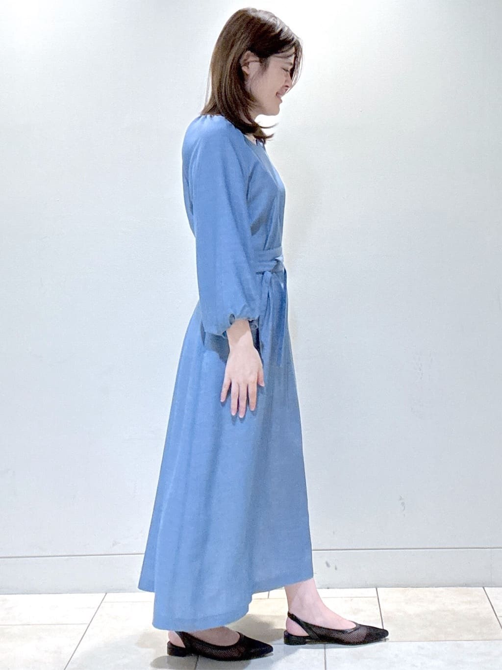 S&auml;K&iuml;さんの「Reflect｜◆【手洗い可／共布ベルト付き】ブルーダンガリーワンピース」を使ったコーディネート