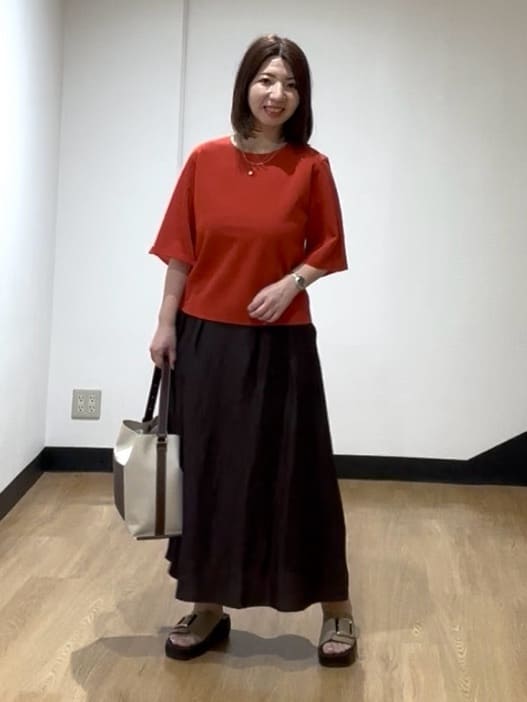 MIKIKOさんの「UNTITLED｜◆【清涼感/二の腕カバー】シアープルオーバーニット」を使ったコーディネート
