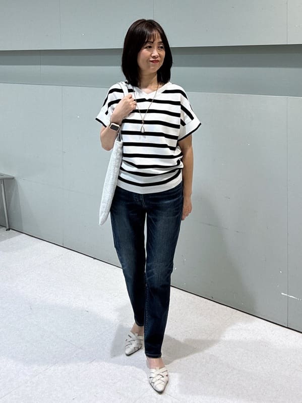 makiさんの「UNTITLED｜【Healthy DENIM&times;UNTITLED】別注 R Mrytle（リマートル）テーパードデニム」を使ったコーディネート