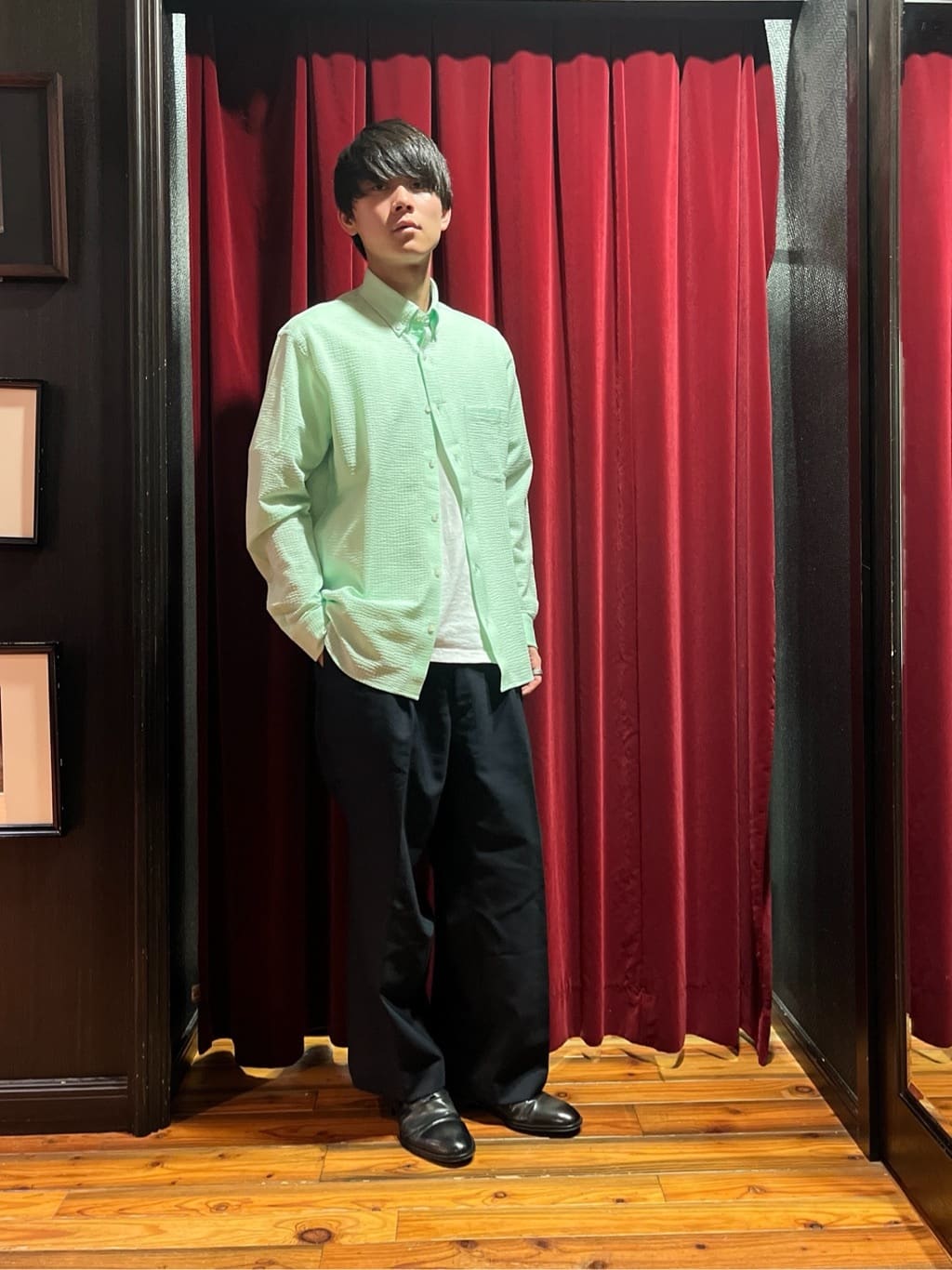 うっちーさんの「TAKEO KIKUCHI｜【抗菌防臭/シーズンレス】シアサッカー ジャージシャツ」を使ったコーディネート