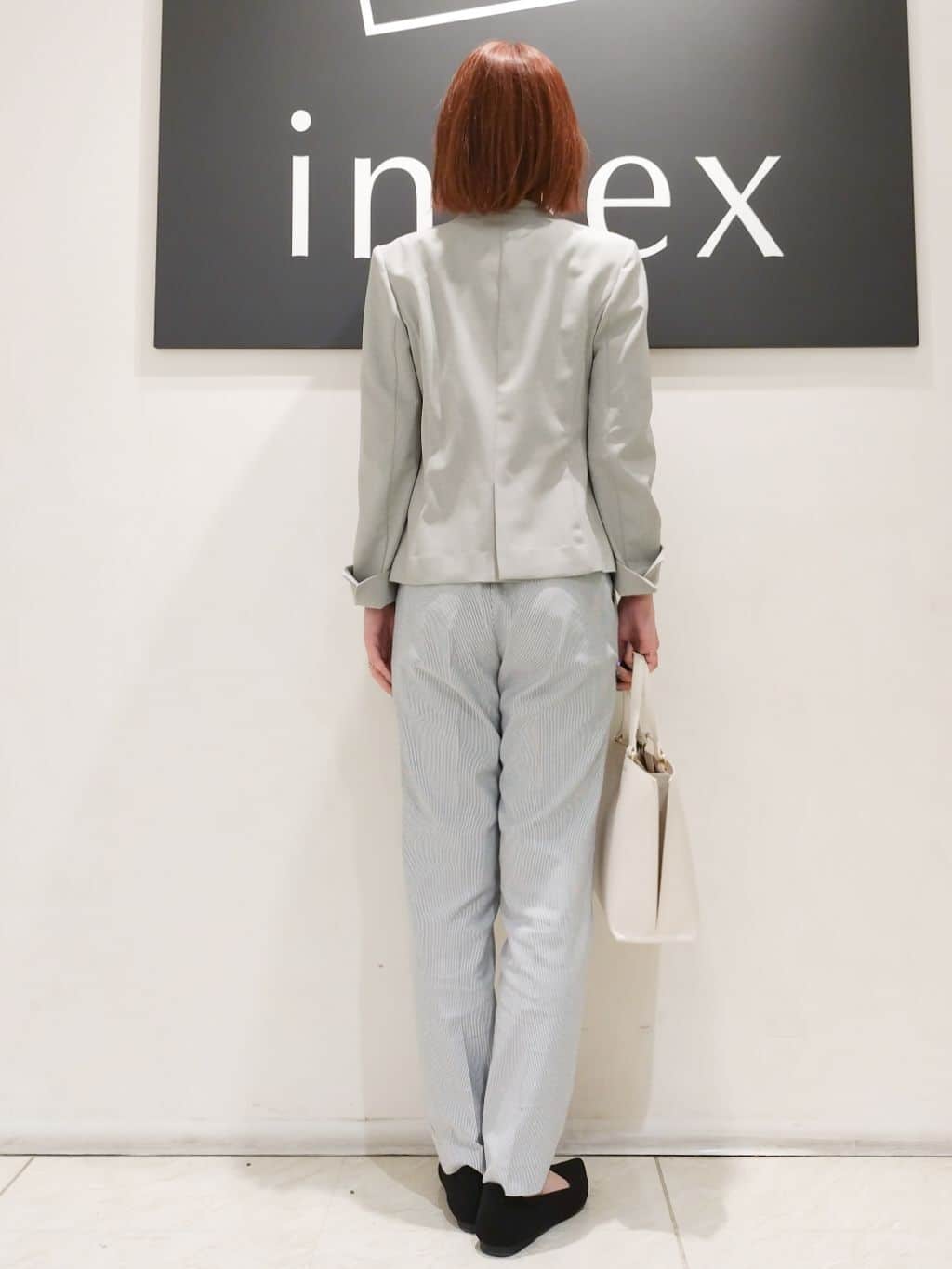 n.さんの「index｜◆ストレッチノーカラージャケット／セットアップ対応可【洗える／イージーアイロン／抗ピル】」を使ったコーディネート