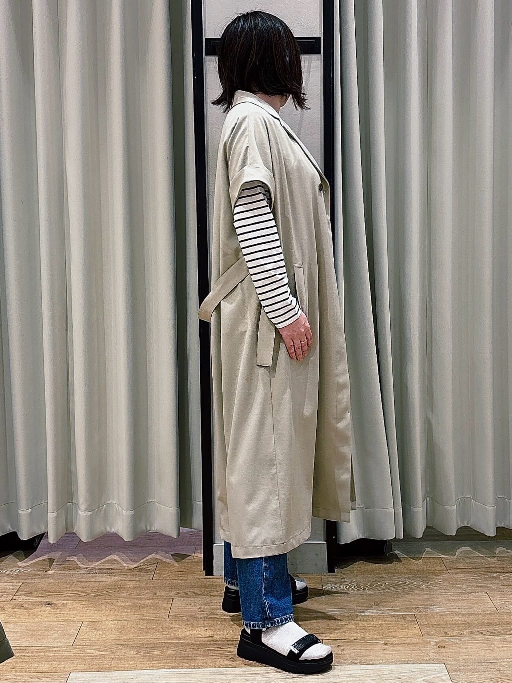 amamaさんの「grove｜【Lee&times;grove別注】STRAIGHT DENIM PANTS」を使ったコーディネート