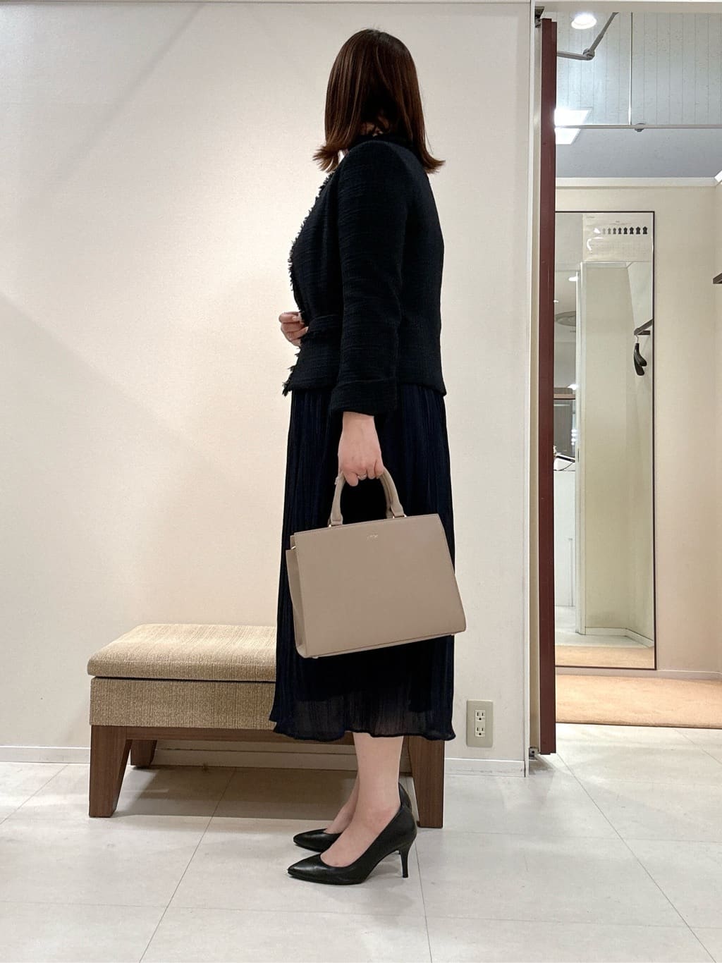 YUIさんの「UNTITLED｜【セレモニー】パール調フリークリップネックレス」を使ったコーディネート