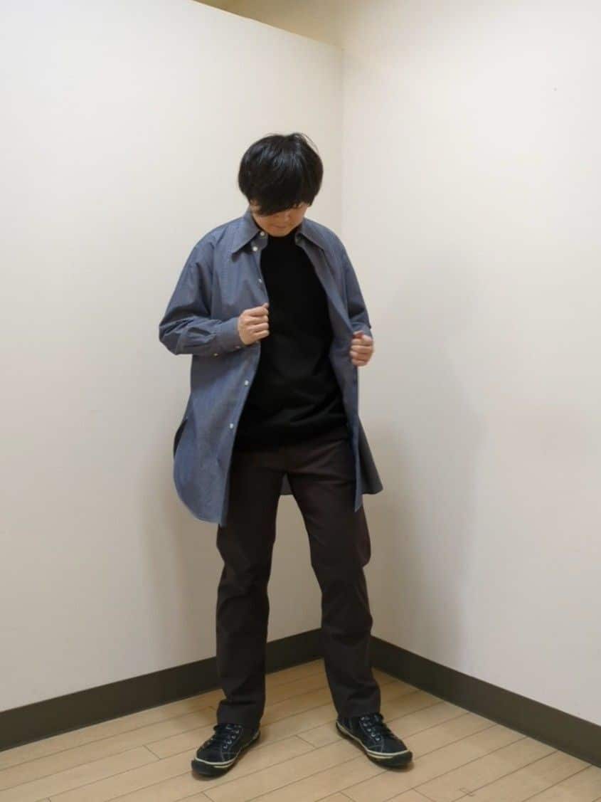 あきやまさんの「TAKEO KIKUCHI｜【Made in JAPAN】播州織 ストレッチ パンツ」を使ったコーディネート