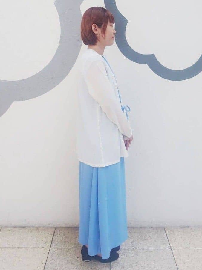 ちびすけさんの「◆【接触冷感／吸水速乾／洗濯機OK】イージーケアドロストワンピース＜ラク服シリーズ＞」を使ったコーディネート