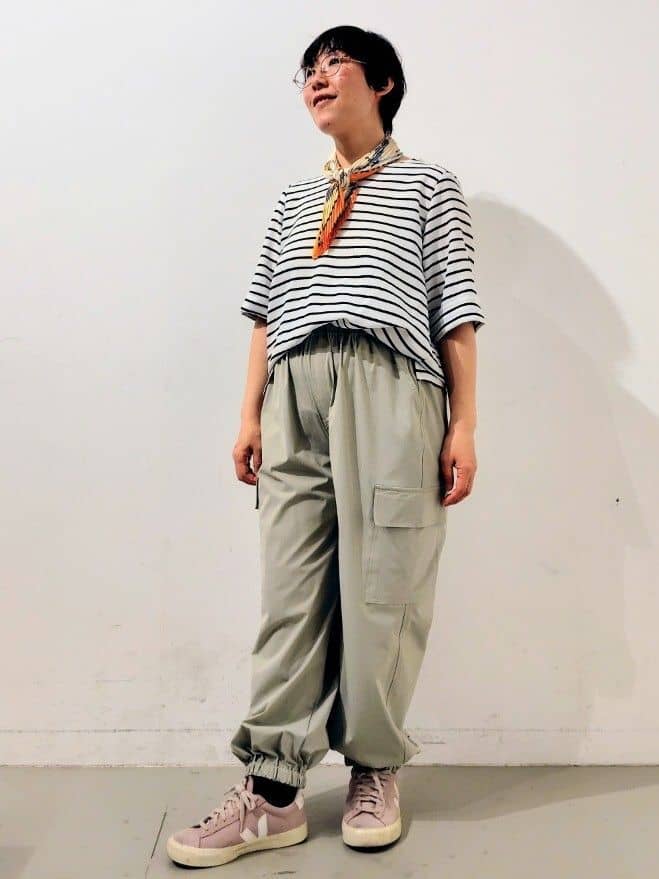 kodamaさんの「THE SHOP TK｜◆ダブルポケット5分袖シャツ【体型カバー/洗濯機OK】」を使ったコーディネート