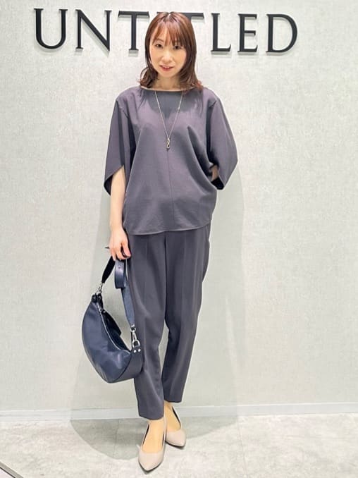 Miwaさんの「UNTITLED｜【手洗い／88cm正方形】シアー素材チェーン柄スカーフ」を使ったコーディネート