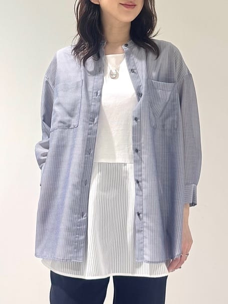 そんさんの「INDIVI｜【洗える／レイヤードにも活躍】ペプラムインナートップス」を使ったコーディネート