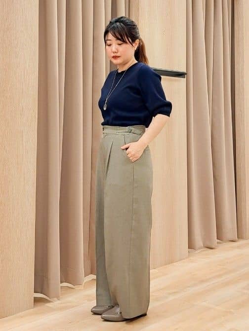 ふるさんの「grove｜ひんやり多機能・やわらかドライタッチ五分袖プルオーバー」を使ったコーディネート