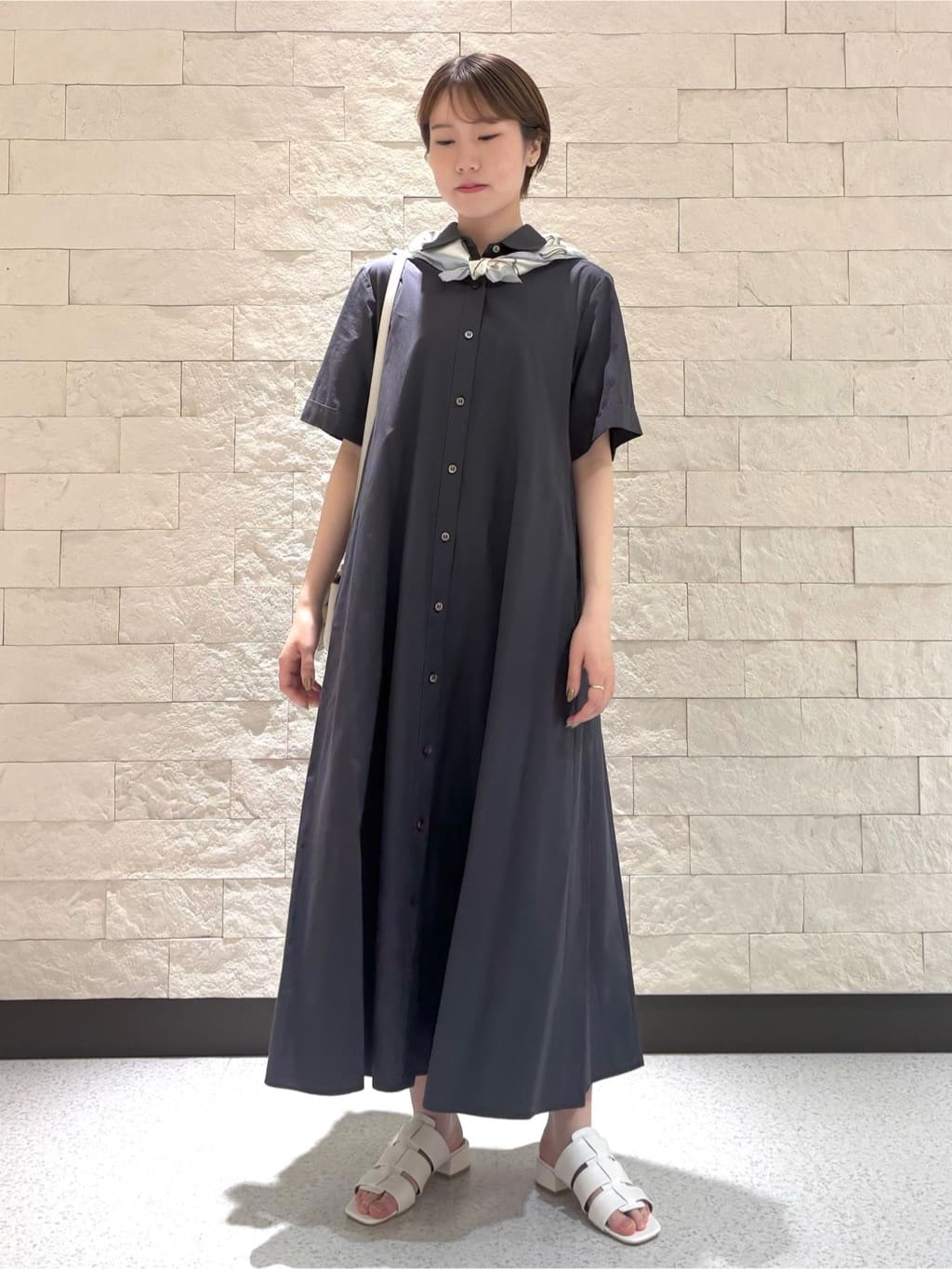 mioさんの「UNTITLED｜◆【合皮】グルカ風デザインミュールサンダル」を使ったコーディネート