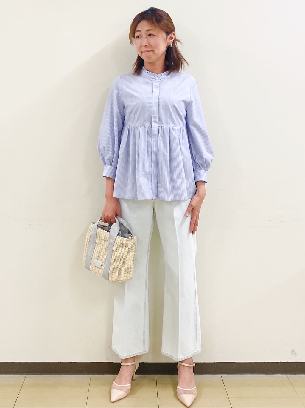 miさんの「index｜《丈が選べる》ストレートデニムパンツ【洗濯機洗い可】」を使ったコーディネート