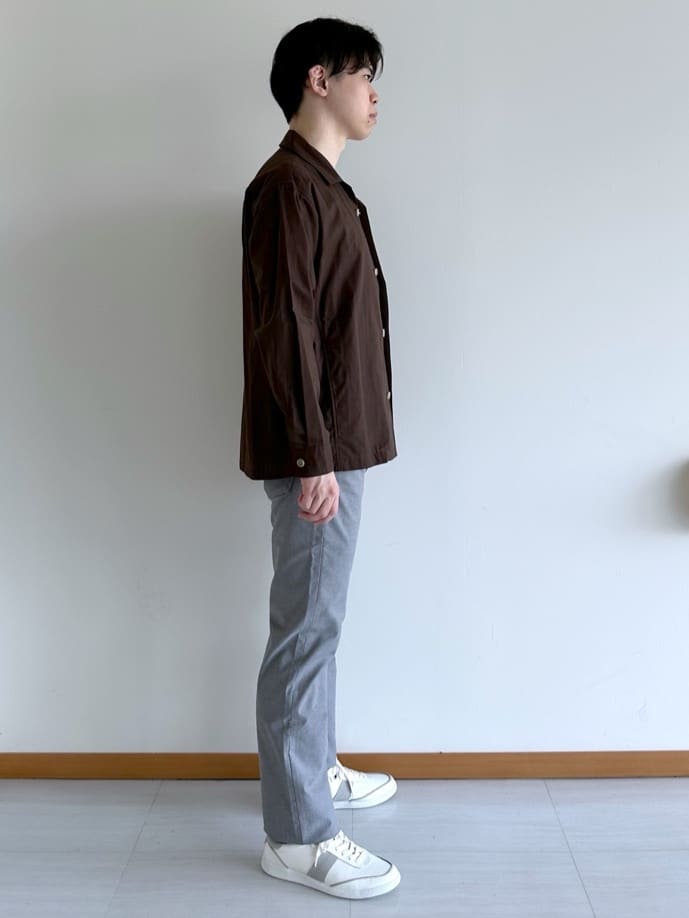 イッシーさんの「TAKEO KIKUCHI｜【Made in JAPAN】播州織 ストレッチ パンツ」を使ったコーディネート