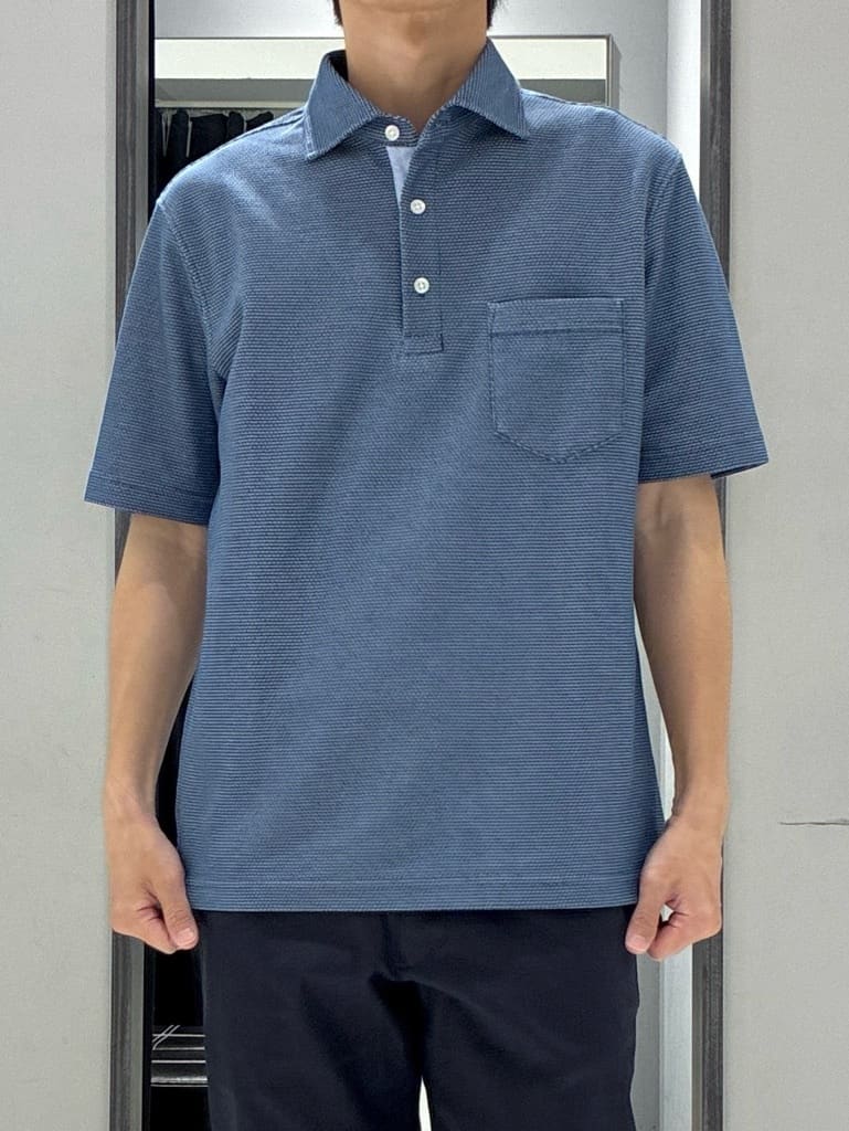わいずみさんの「TAKEO KIKUCHI｜【抗菌防臭／9色5サイズ展開】ハニカムメランジ ポロシャツ」を使ったコーディネート