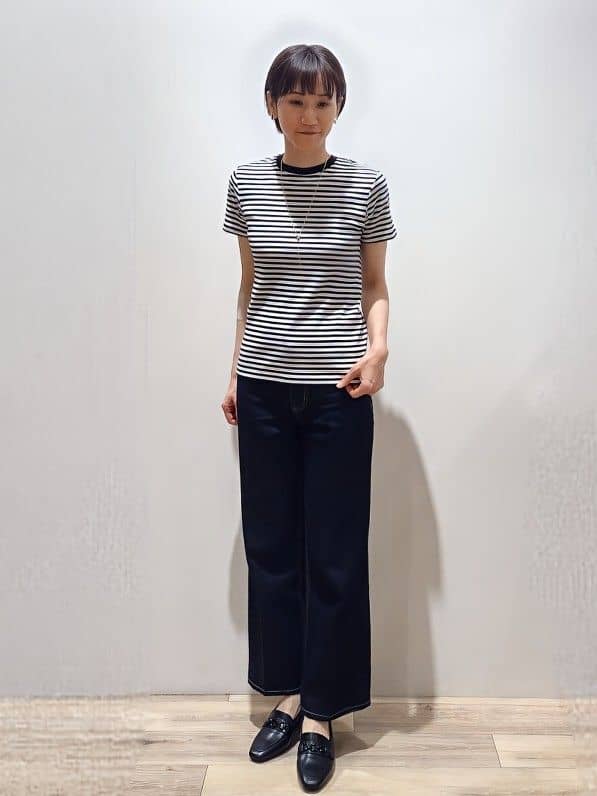 miuraさんの「index｜麻調シアーダブルブレストテーラードジャケット【洗濯機洗い可】」を使ったコーディネート