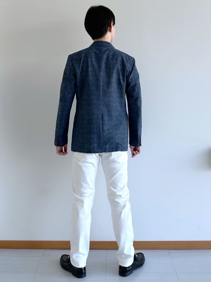 イッシーさんの「TAKEO KIKUCHI｜【抗菌防臭】COOL DOTS（R）ドビープリント ジャケット」を使ったコーディネート
