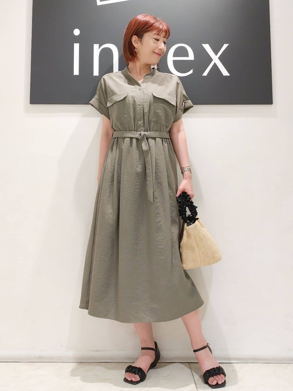 n.さんの「index｜《7色展開／XS-LLサイズ》ダブルポケットスキッパーシャツワンピース【吸水速乾／防シワ／イージーア」を使ったコーディネート